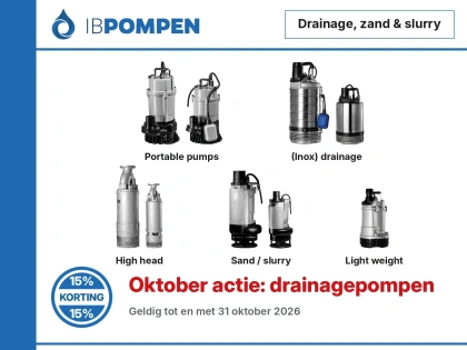 Oktober actie: 15% korting op DanPumps drainagepompen