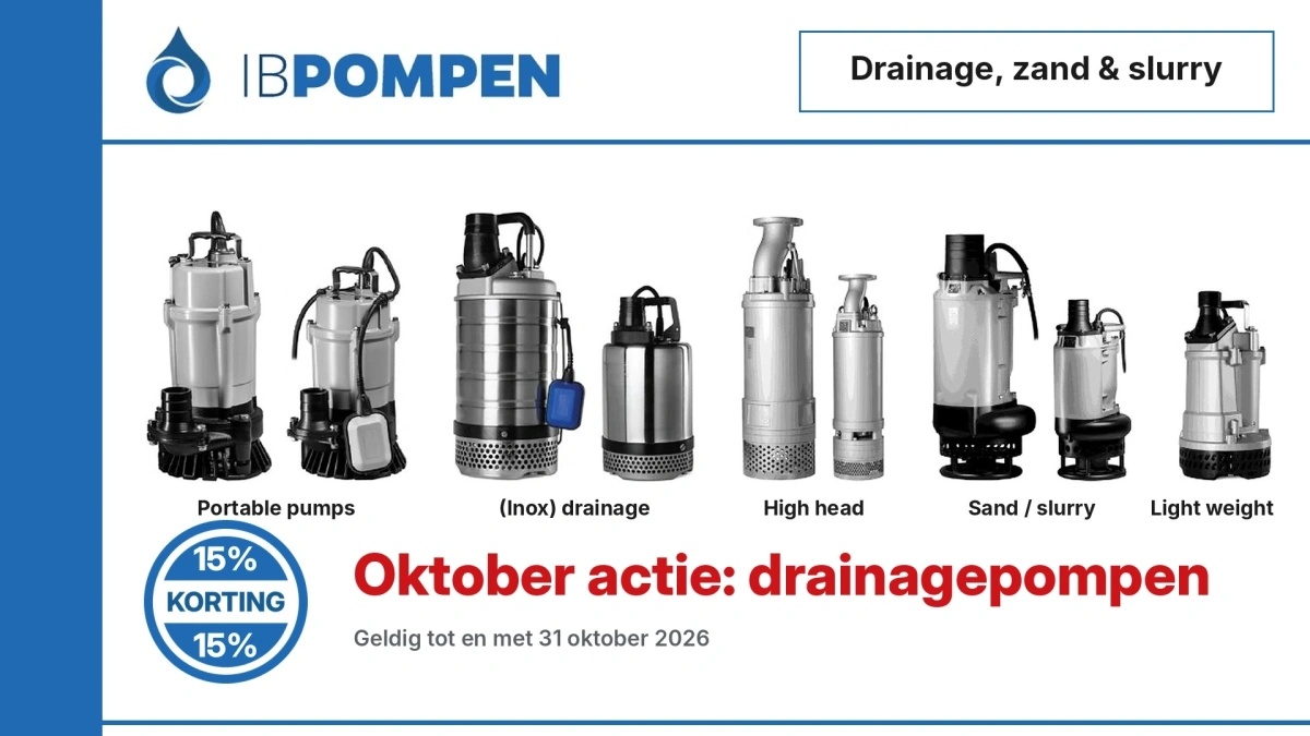 Oktober actie: 15% korting op DanPumps drainagepompen
